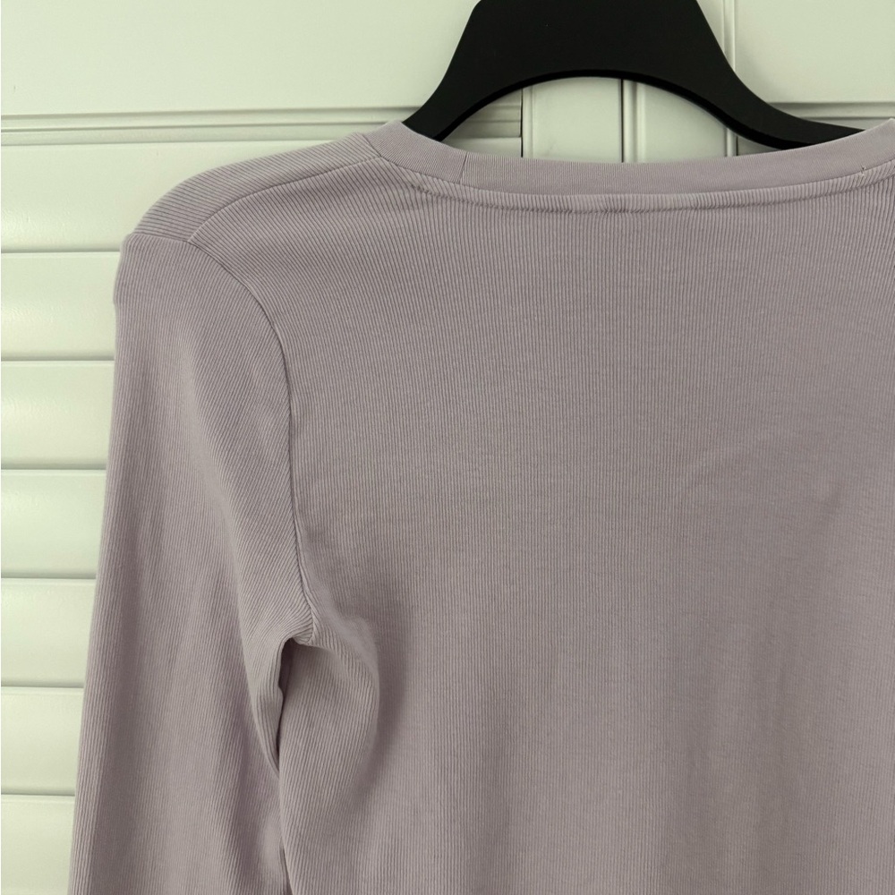 TNA Lavender Cropped Long-Sleeve Crewneck Top - Picture 8 of 12